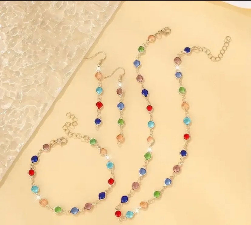 Multi-colored crystal set