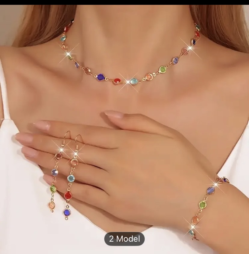 Multi-colored crystal set