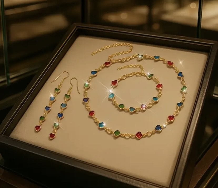 Multi-colored crystal set